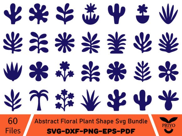 Abstract Floral Plant Shape Svg Bundle: Graphics and Illustrations for Sellers