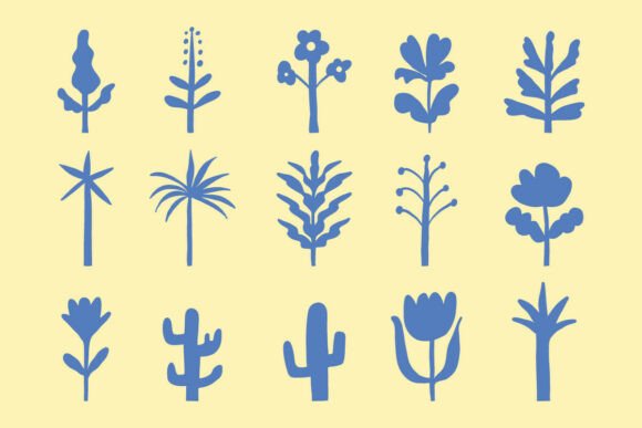 Abstract Floral Plant Shapes Collection: Graphics and Illustrations for Local Branding