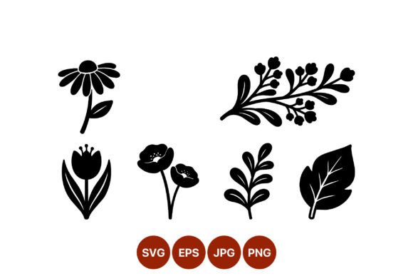 Black Floral Silhouettes Vector Graphics and Illustrations Review
