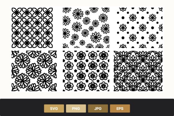 Black White Floral Seamless Pattern: Graphics and Illustrations Review