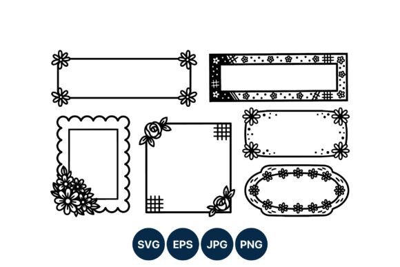 Floral Black White Frames Vector Art Graphics and Illustrations Review