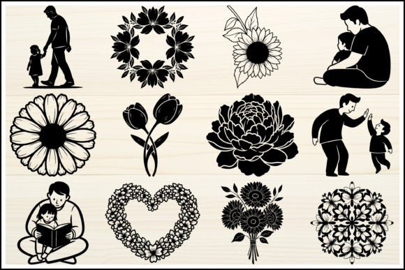 Floral Family SVG Bundle Pack: Graphics and Illustrations for Sellers