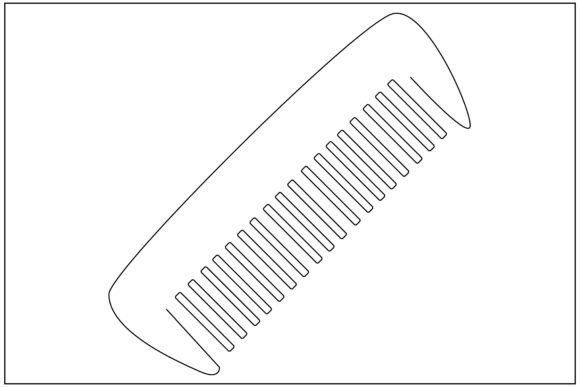 Floral Hair Comb Line Art Graphics and Illustrations Review