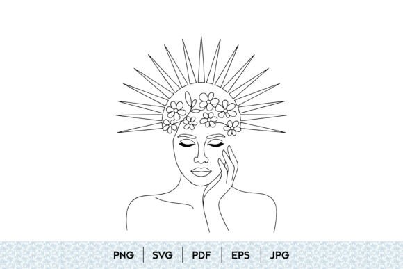 Floral Sun Goddess Line Art Embroidery Review
