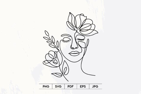 Floral Woman Face Line Art SVG Embroidery Review