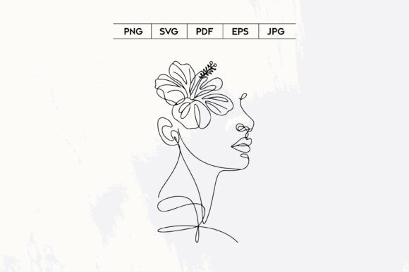 Review: Floral Woman Face Line Art Minimal SVG
