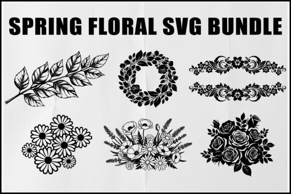 Spring Floral SVG Bundle Pack: Graphics and Illustrations for Branding